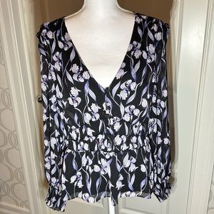 WHBM peplum blouse, size L